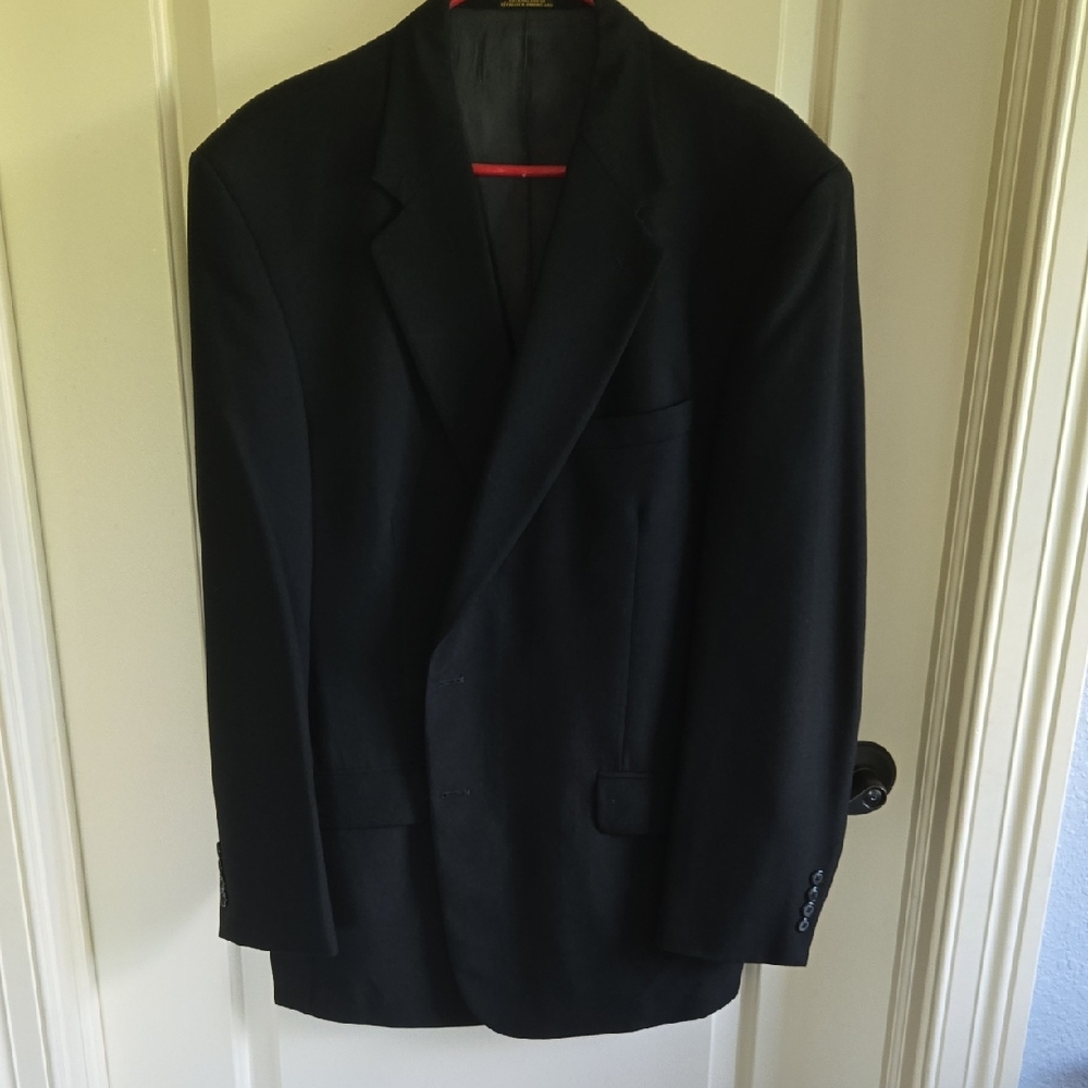 Stafford Men's Black Suit Jacket - 44L